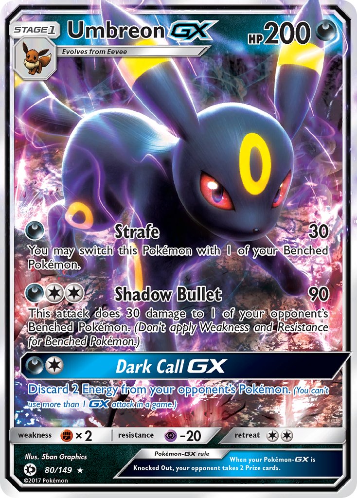 Umbreon-GX - 80 - Sun & Moon