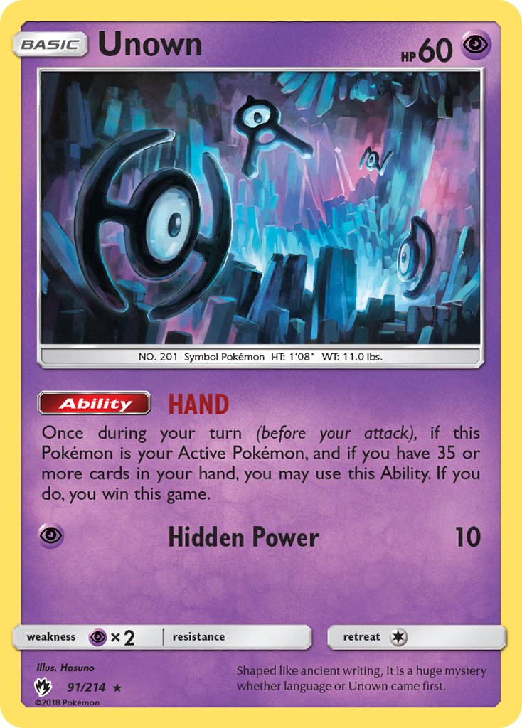 Unown - 91 - Lost Thunder