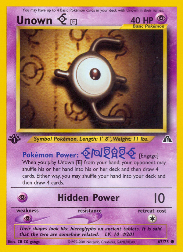 Check the actual price of your Unown H/28 Pokemon card