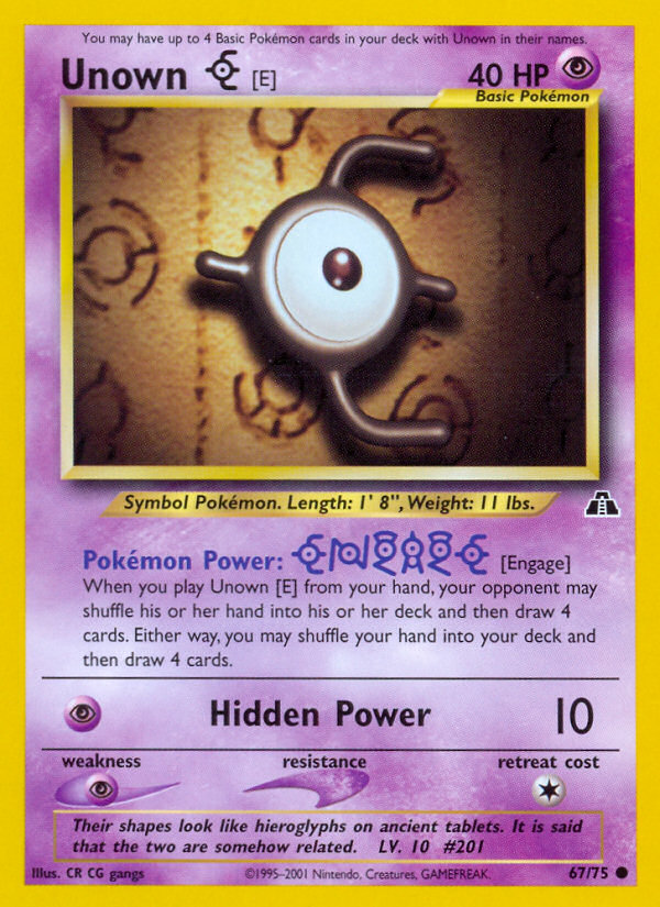 Unown [V] (89/105) [Neo Destiny 1st Edition]