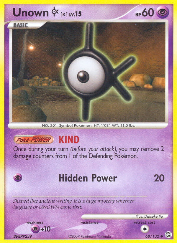 Unown K - 68 - Secret Wonders