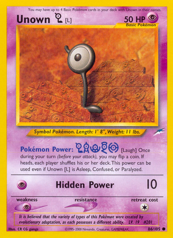 Unown [L] - Neo Destiny - Unlimited