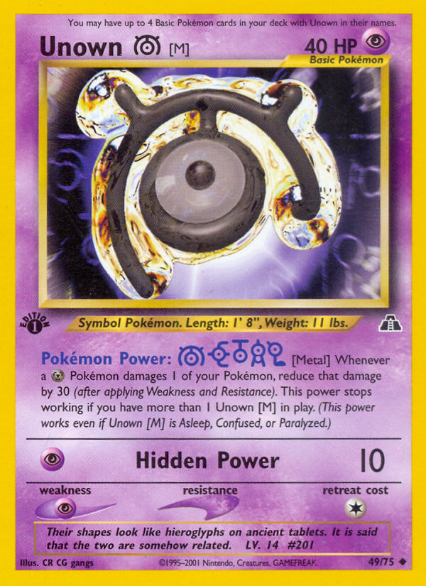 Check the actual price of your Unown [H] 28/105 Pokemon card