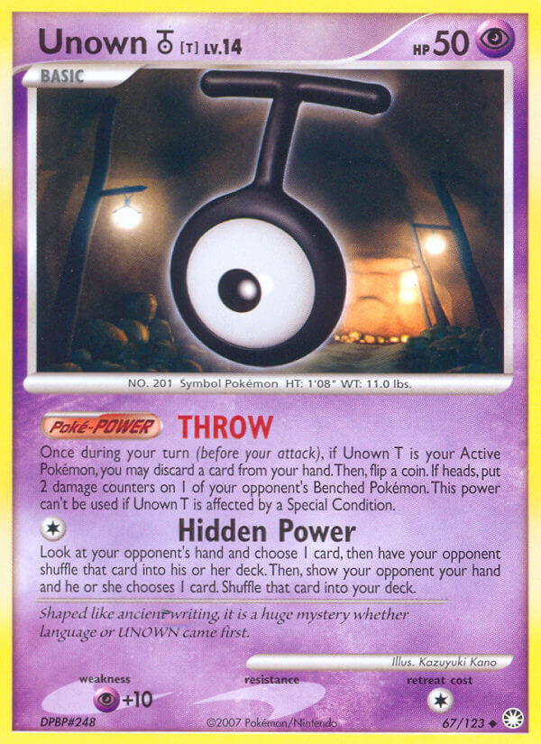 Unown T - 67 - Mysterious Treasures