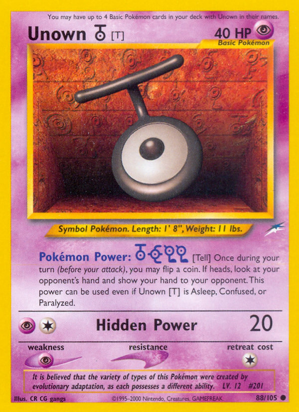 Unown [T] - Neo Destiny - Unlimited