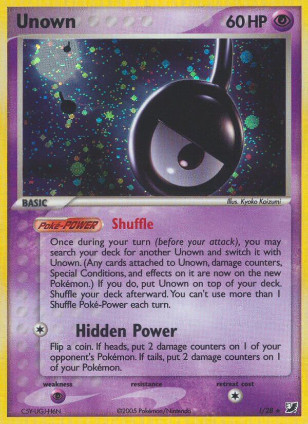 Check the actual price of your Unown !/28 Pokemon card