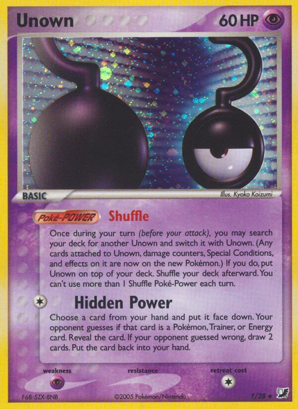 Pokemon Unseen Forces Rare Unown #118 (X) 