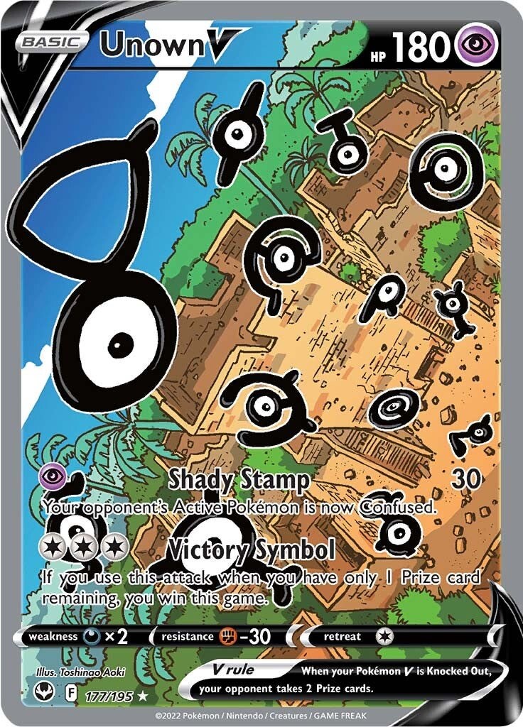 Unown V  (Alternate Full Art) - 177 - Silver Tempest