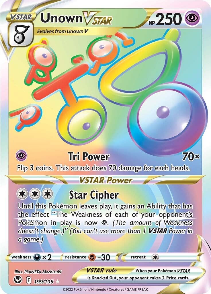 Unown VSTAR (Secret) - 199 - Silver Tempest