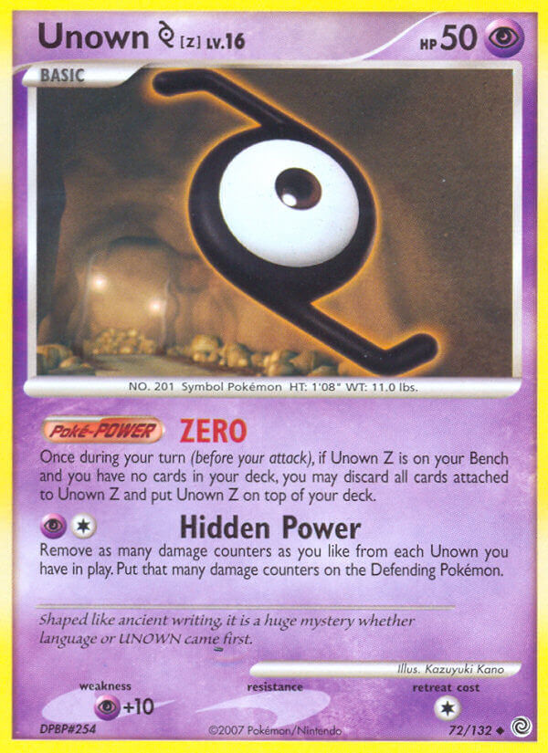 Unown Z - 72 - Secret Wonders