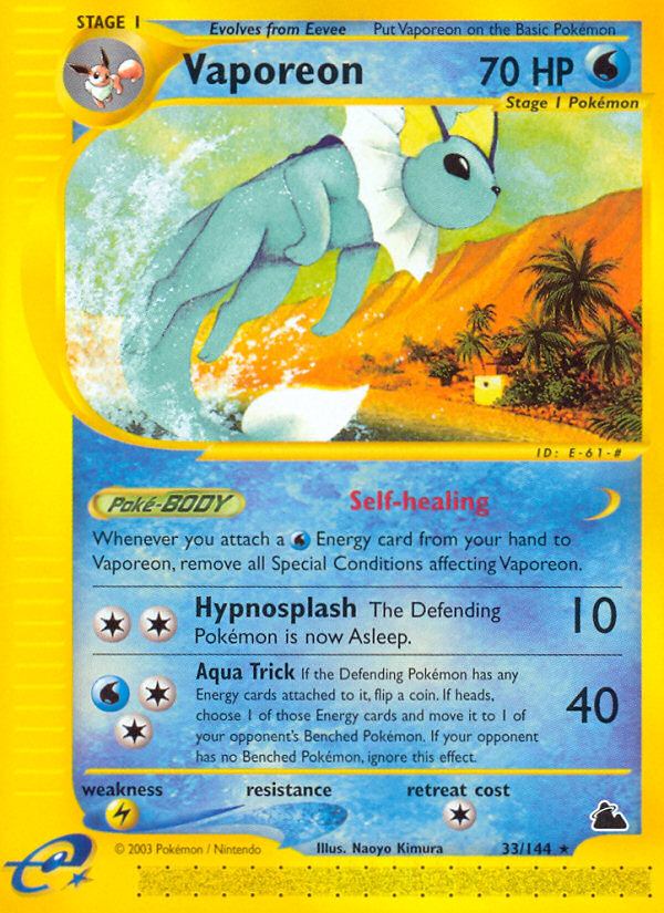 Vaporeon - 33/144 - Skyridge