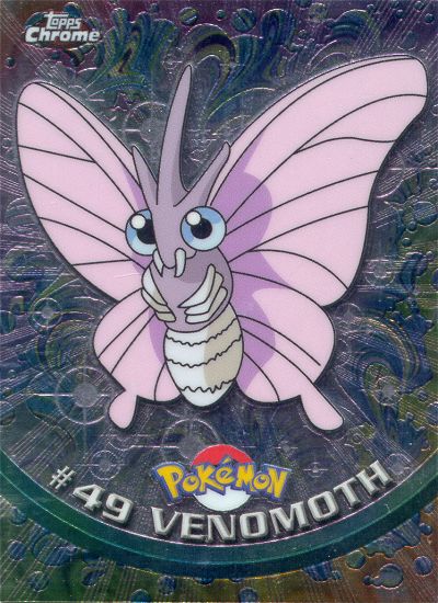 Venomoth - 49 - Topps - Chrome series 1 - front