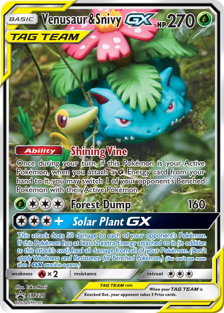 Venusaur & Snivy-GX - SM229 - Sun & Moon Promos