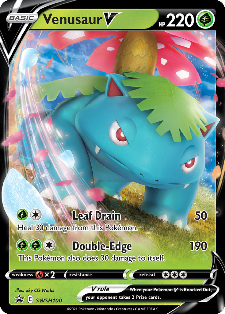 Venusaur V - SWSH100 - Sword & Shield Promos