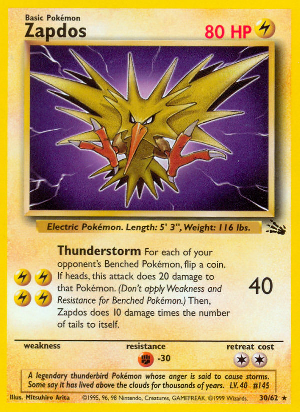 Zapdos Fossil set unlimited