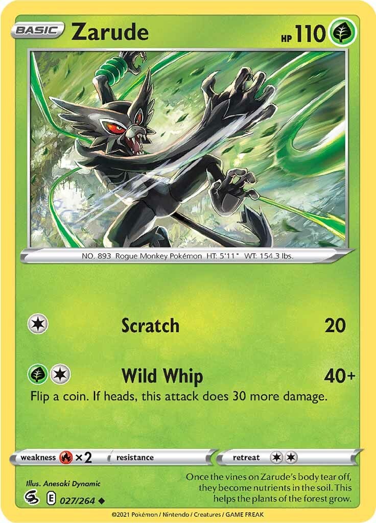 Zarude V - Brilliant Stars Pokémon card 016/172