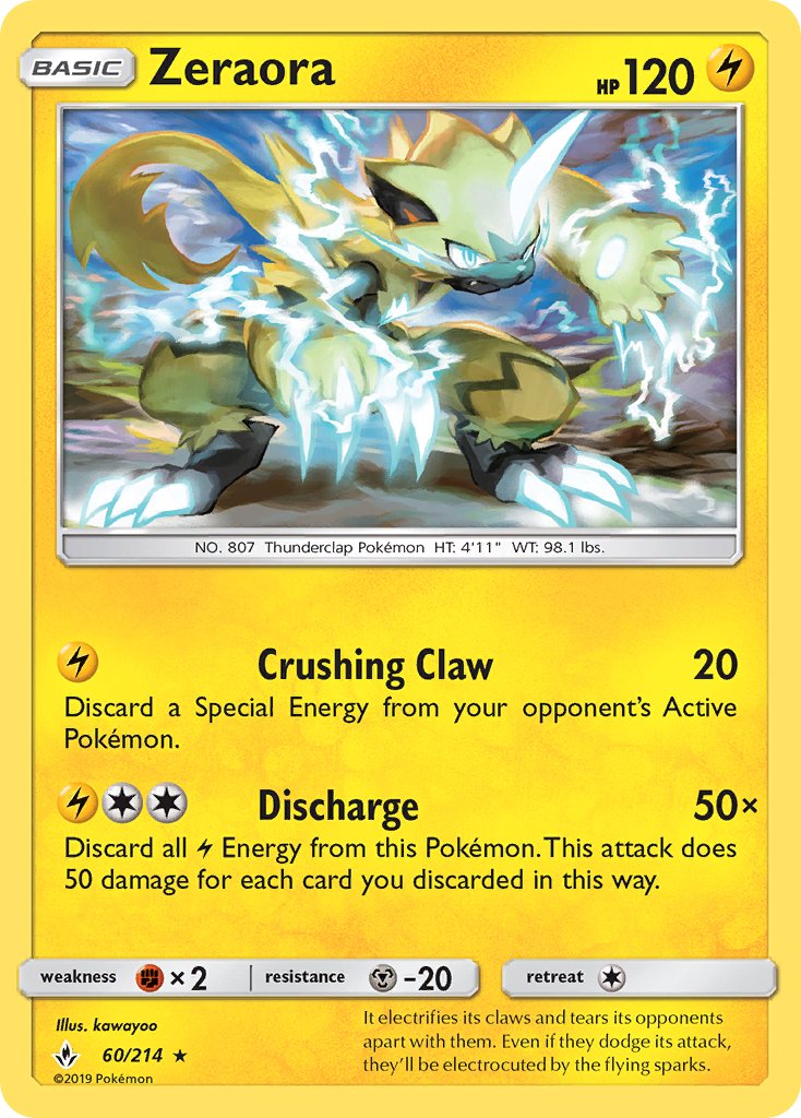 Zeraora (151/414), Busca de Cards