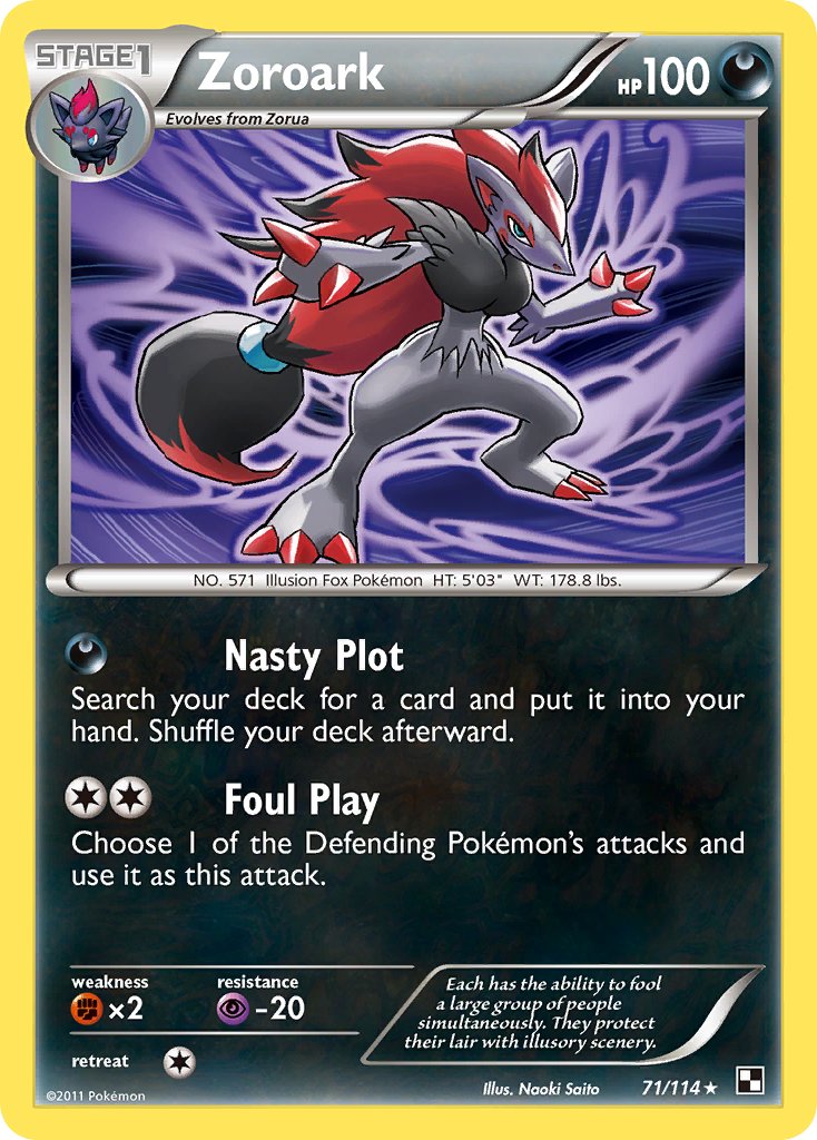 Zoroark - 71 - Black & White