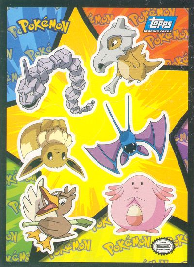 Onix, Cubone, Eevee, Zubat, Farfetch’d, Chansey