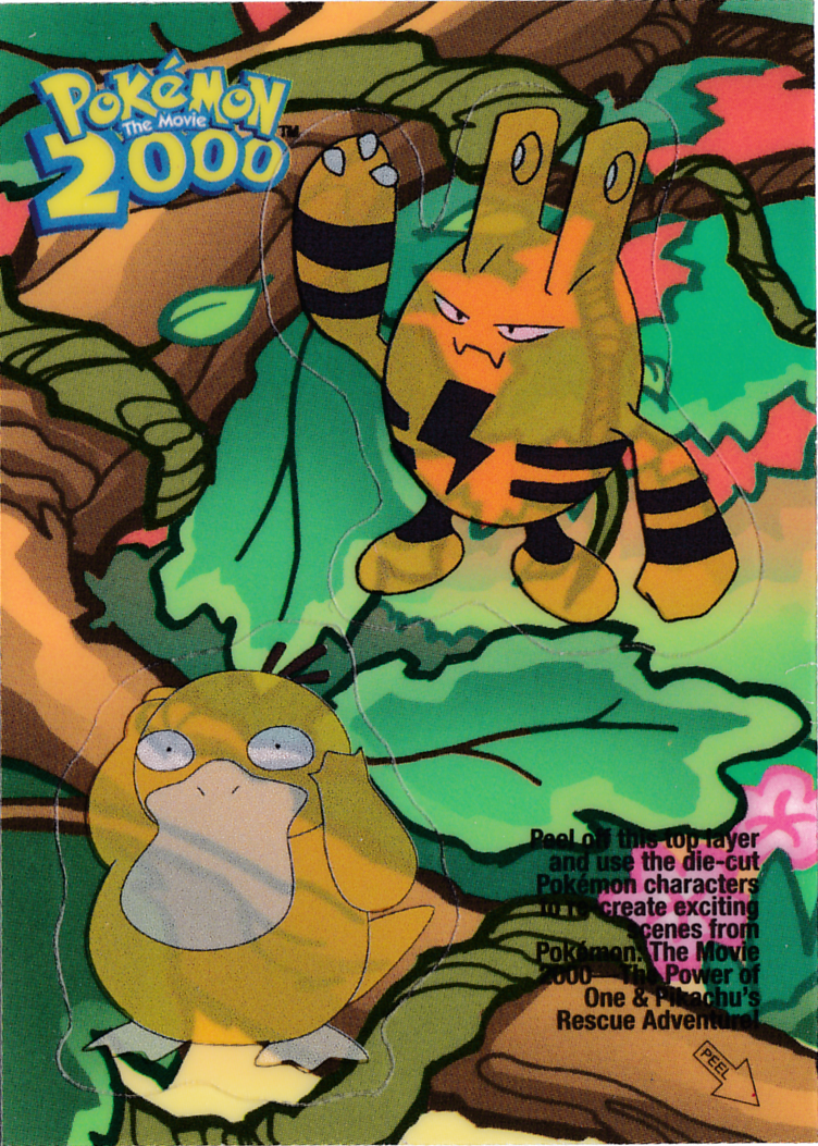Elekid and Psyduck - 9 of 10 - Topps - Pokemon the Movie 2000 - front