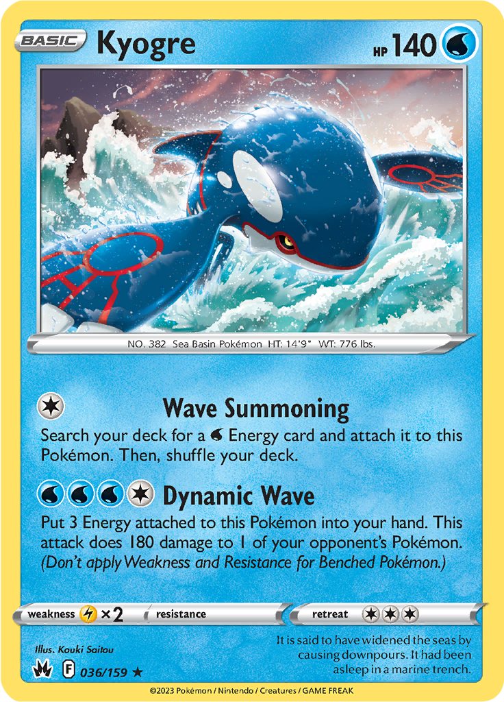 Kyogre - 036/159 - Crown Zenith