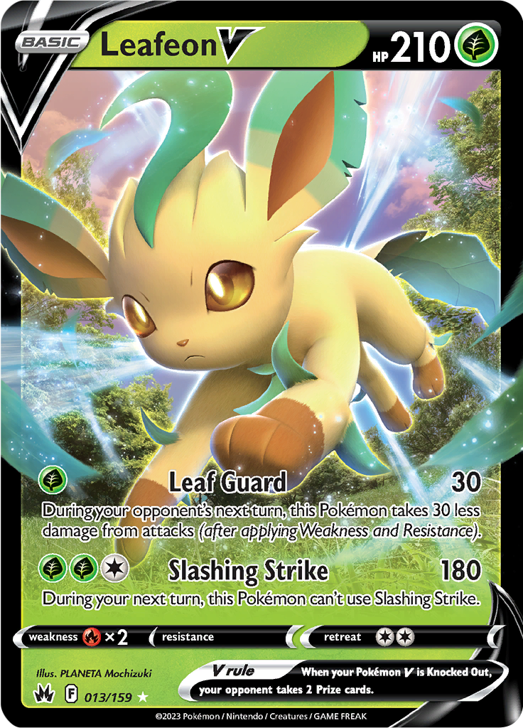 Leafeon V - 013/159 - Crown Zenith