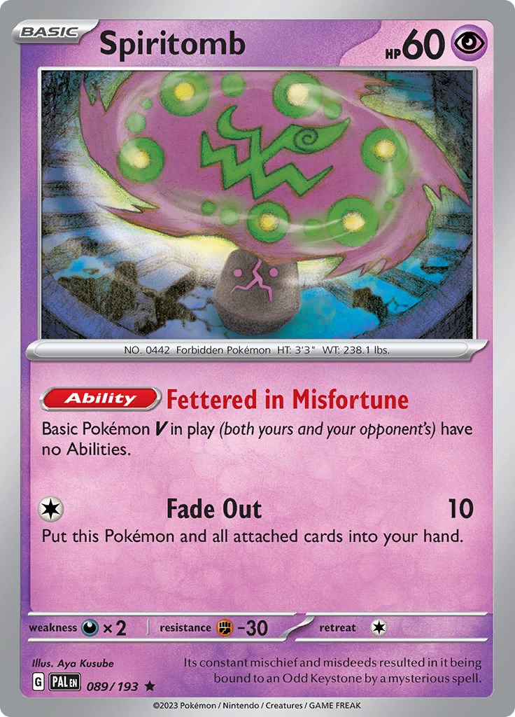 Pokémon TCG Spiritomb Steam Siege 62/114 Reverse Holo Rare