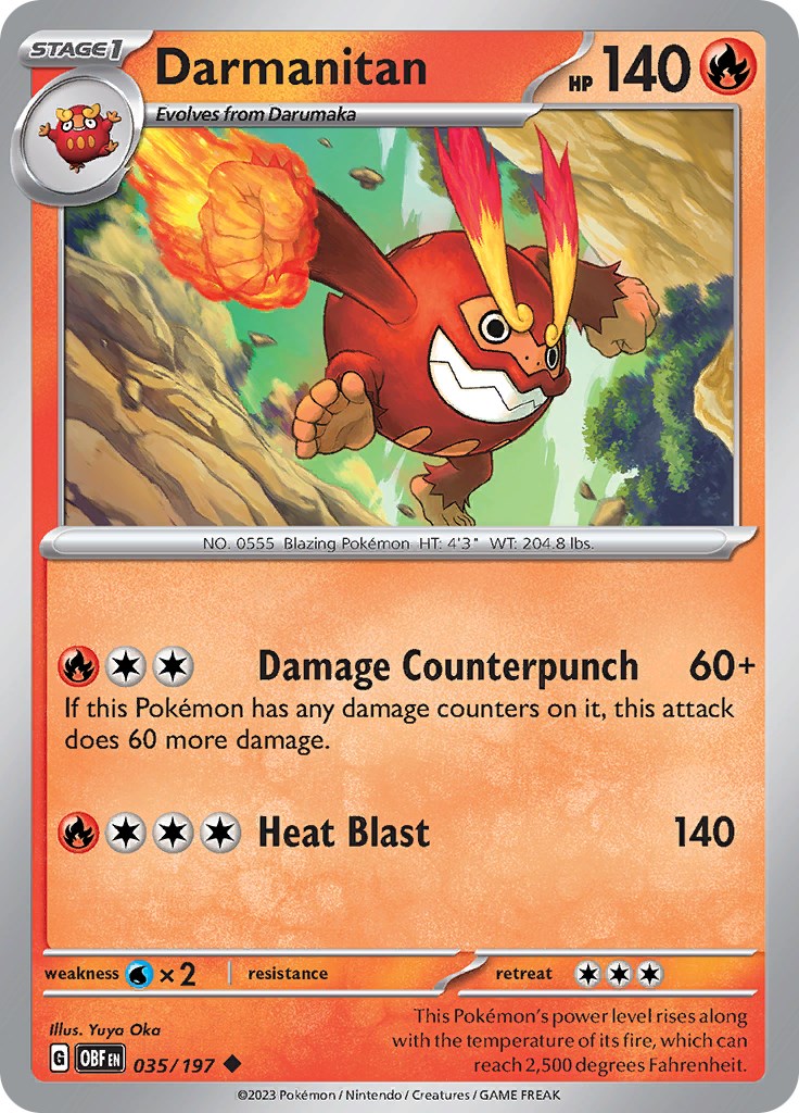 Darmanitan, Pokédex