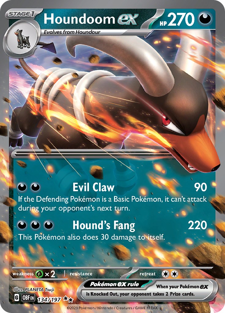 Houndoom ex-134-Obsidian-Flames