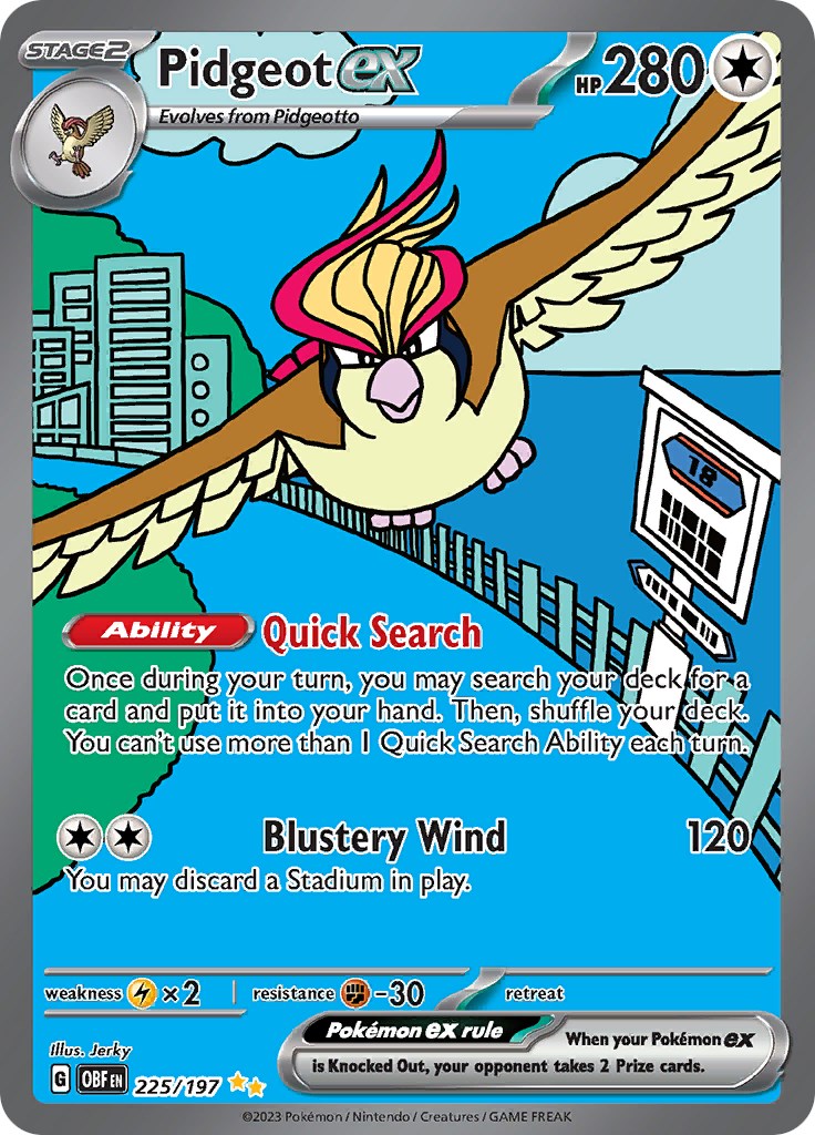 Pidgeot ex-225-Obsidian-Flames