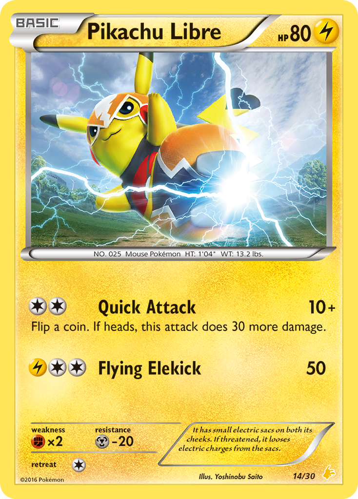 Pikachu Libre-14-XY Trainer Kit Pikachu Libre