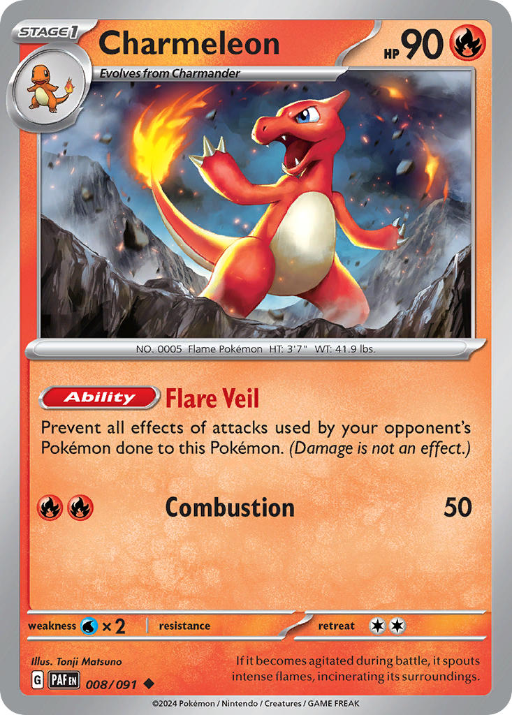 Charmeleon-008-Paldean Fates