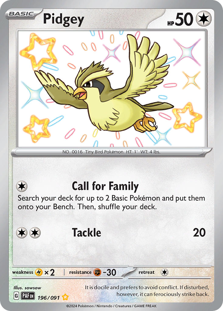 Pidgey-196-Paldean Fates