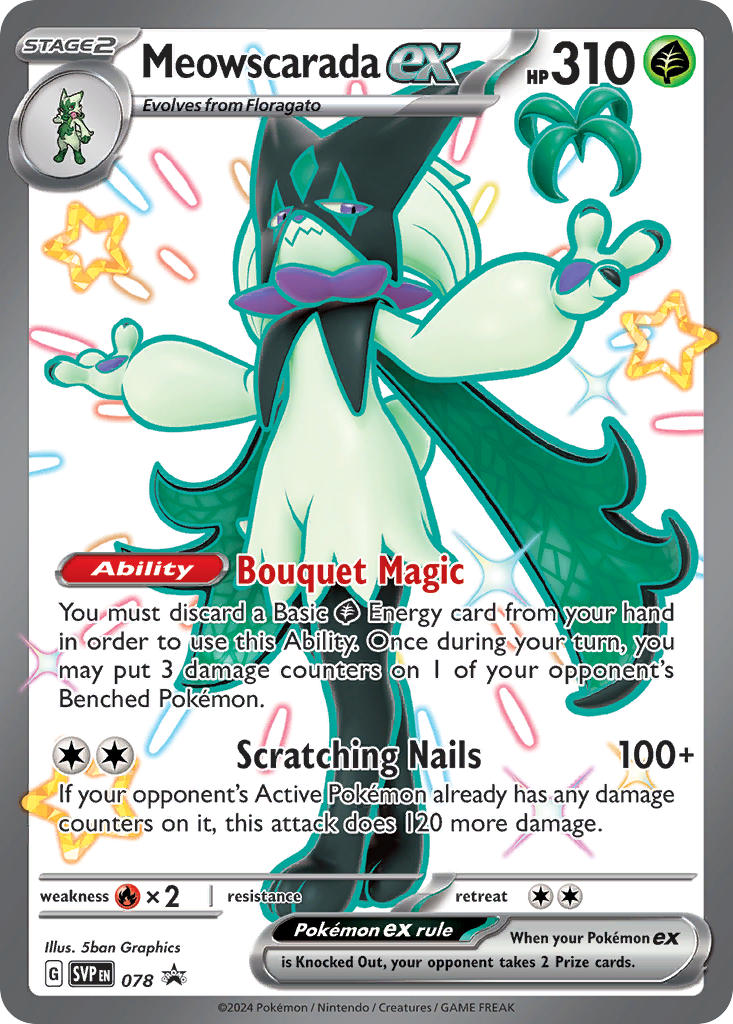 Meowscarada ex-078-Scarlet & Violet Promos